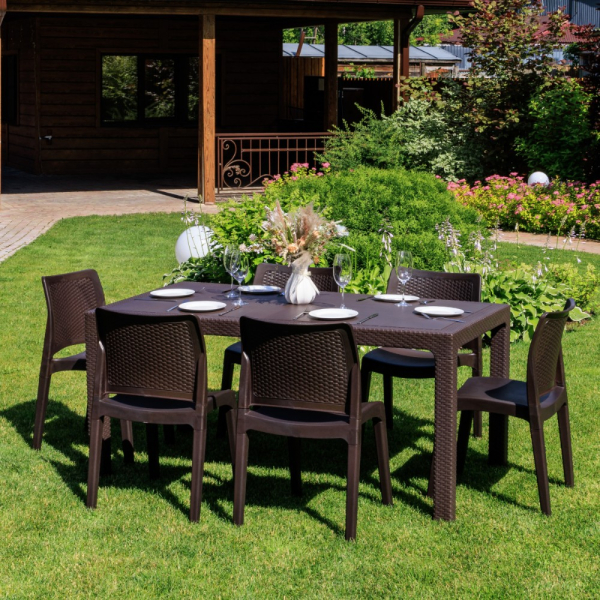 Обеденный комплект Royal Family JULY M коричневый